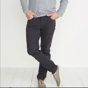 Marine Layer Slim Straight 5 Pockets Pant in Charcoal Grey Size 33-32